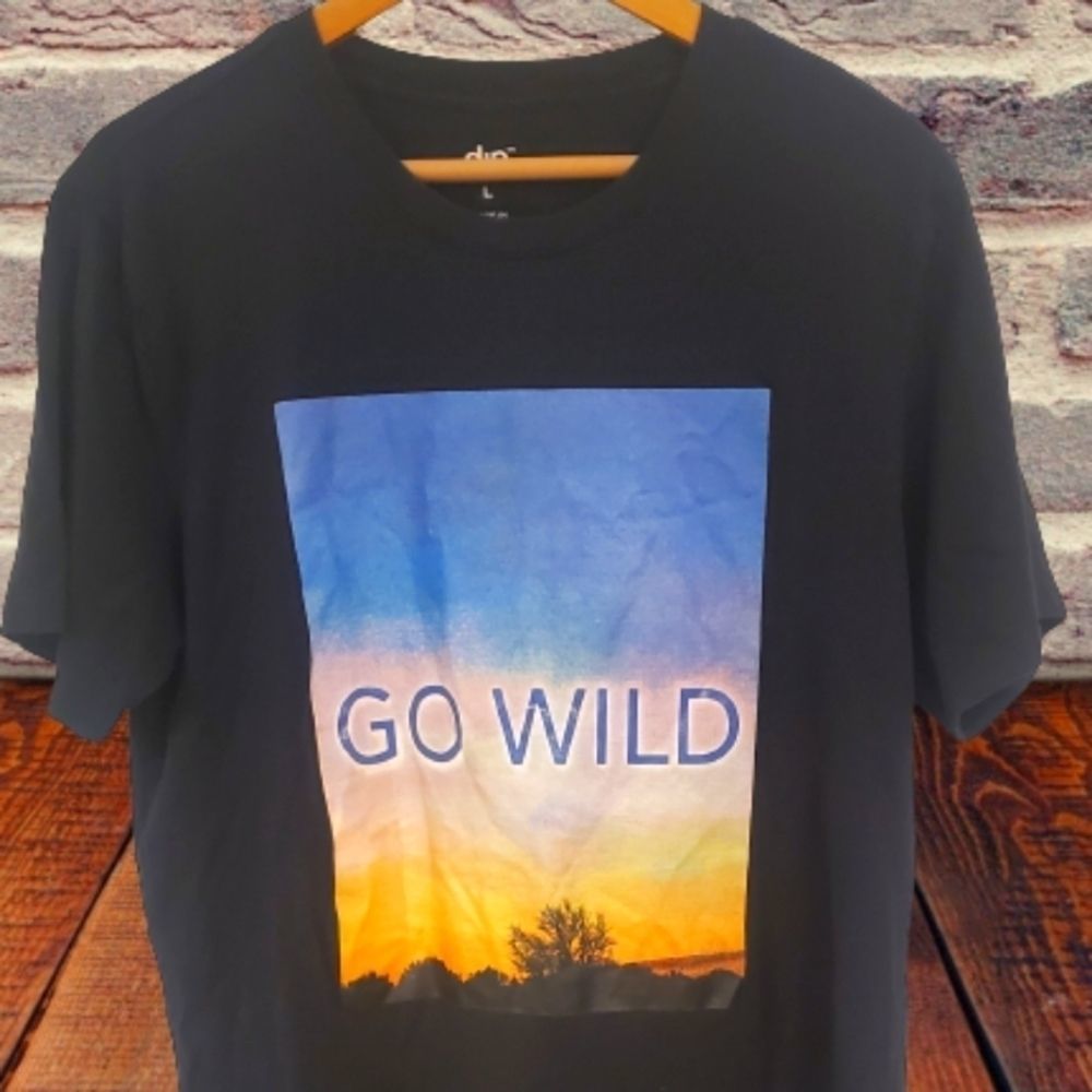 "Go Wild"  Graphic Black Tee